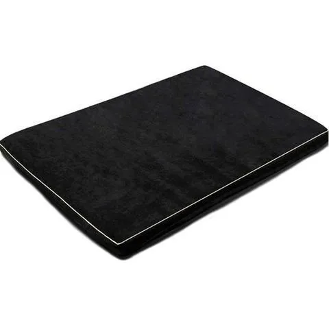 Arthur black memory foam dog bed for large elderly dogs with low profile and non-slip bottom
