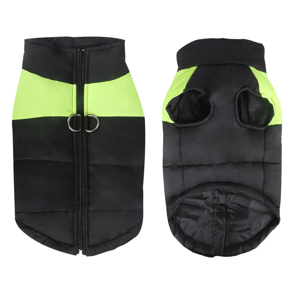 Winter warm thicken dog clothes cotton pullover sweatshirt in blue for small to large dogs
