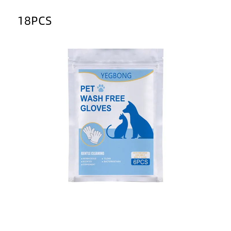 Disposable non-woven aluminium foil pet grooming gloves in bagged 6-pack