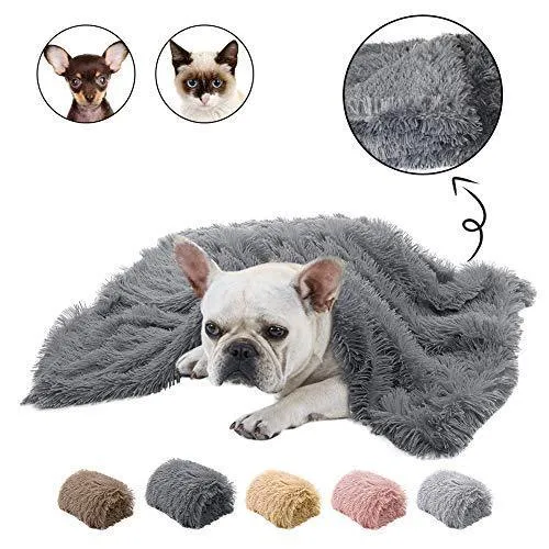 Plush reversible pet mat double blanket for dogs cats available in multiple colours and sizes S M L