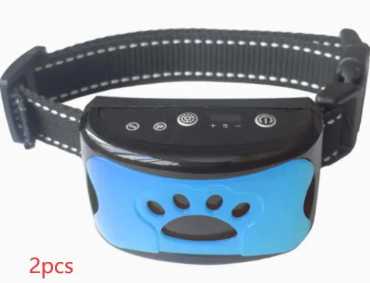 Waterproof rechargeable dog training collar with remote control in black colour, adjustable 6-35cm neck strap