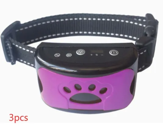 Waterproof rechargeable dog training collar with remote control in black colour, adjustable 6-35cm neck strap