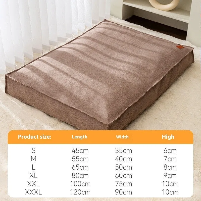 Waterproof dog bed in high-grade gray with non-slip bottom and detachable cover