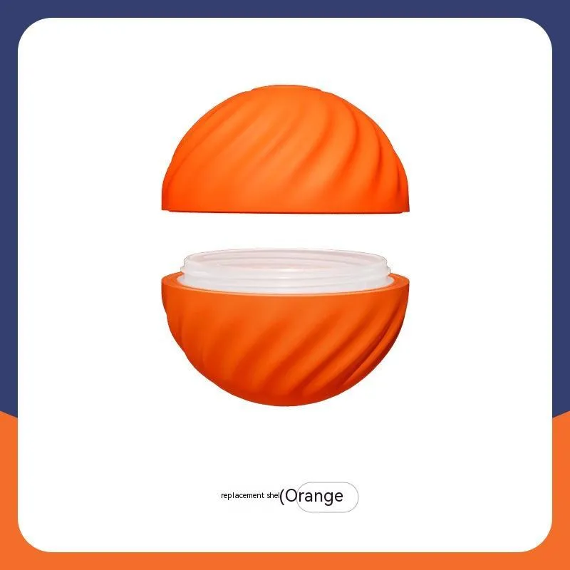 Blue USB rechargeable rubber dog ball toy 67mm on a light background