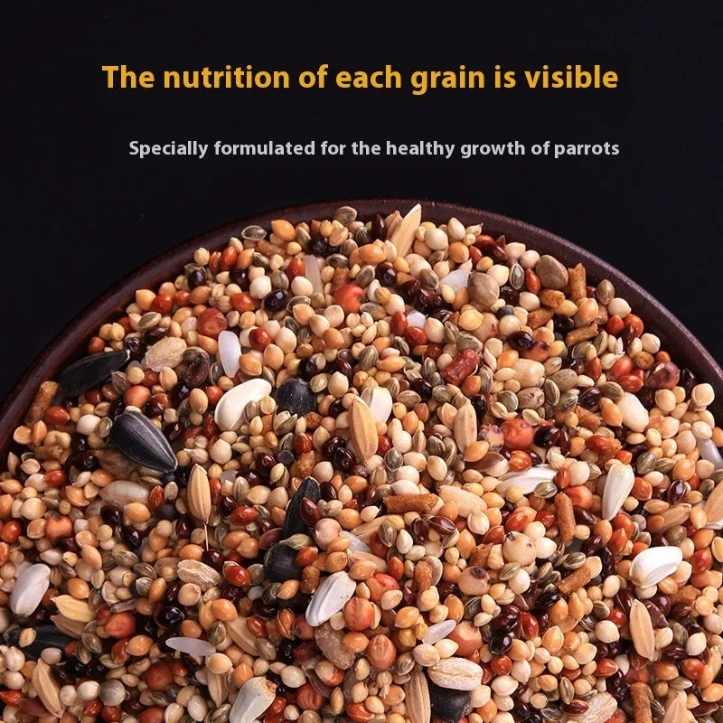 Birds Freddie Wong Mixed Grain With Shell Parrot Food 500g bag with seed mix ingredients list