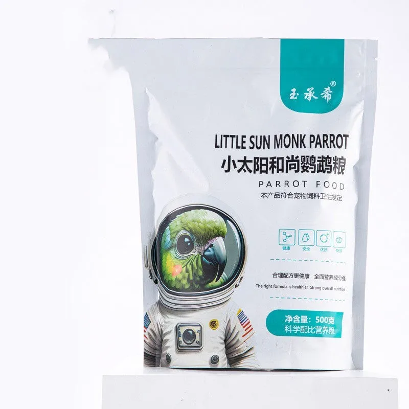 500g bird feed seed blend for peony parrots, Xuanfeng, and small sun conures in a plastic bag