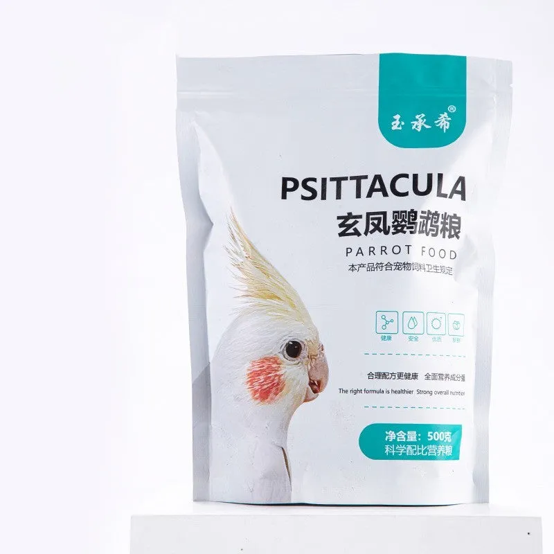 500g bird feed seed blend for peony parrots, Xuanfeng, and small sun conures in a plastic bag