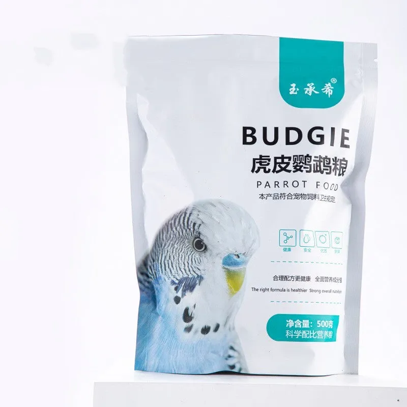 500g bird feed seed blend for peony parrots, Xuanfeng, and small sun conures in a plastic bag