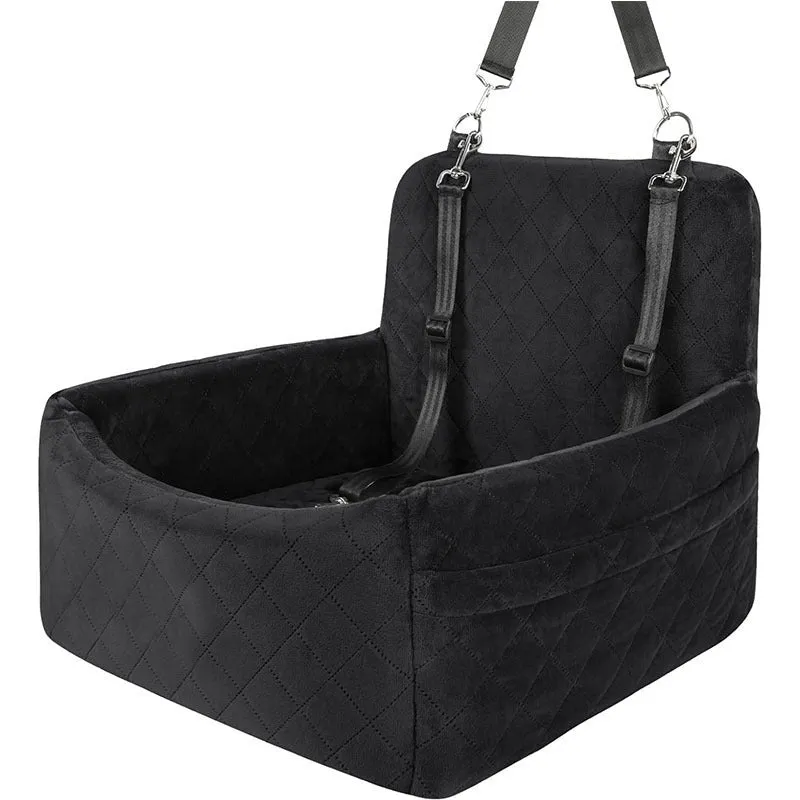 Dog car mat Holland Velvet 48x48x13cm on rear seat, available in black or gray