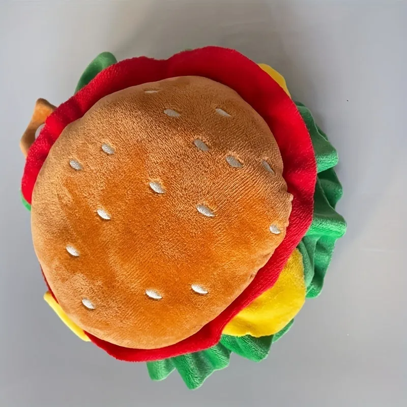 Soft fabric cat burger headdress collar with adjustable sizing on feline model
