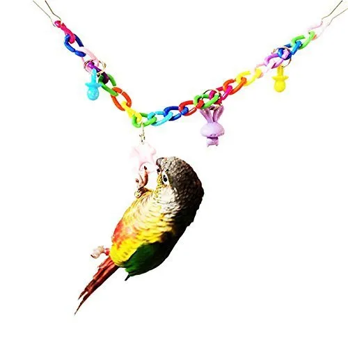 Parrot acrylic chain suspension bridge swing toy for birds, 225 model, transparent design