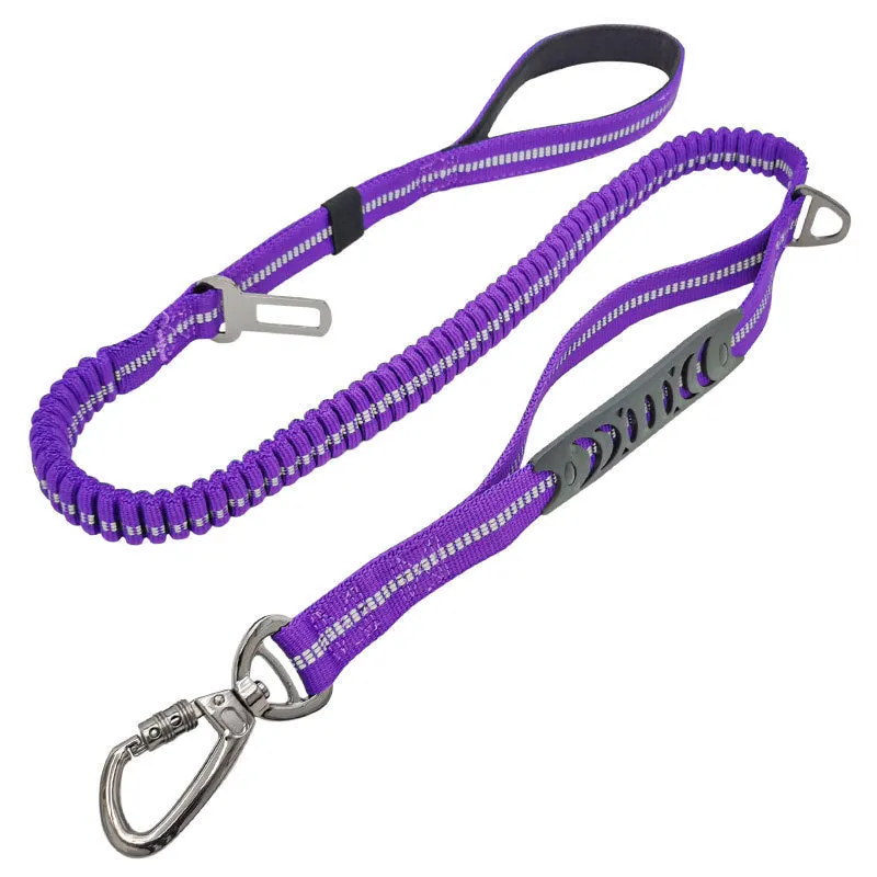 Retractable polyester dog rope leash in army green, 2.5x135cm, with handgrip for small pets