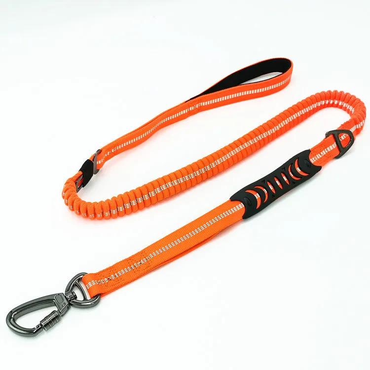 Retractable polyester dog rope leash in army green, 2.5x135cm, with handgrip for small pets