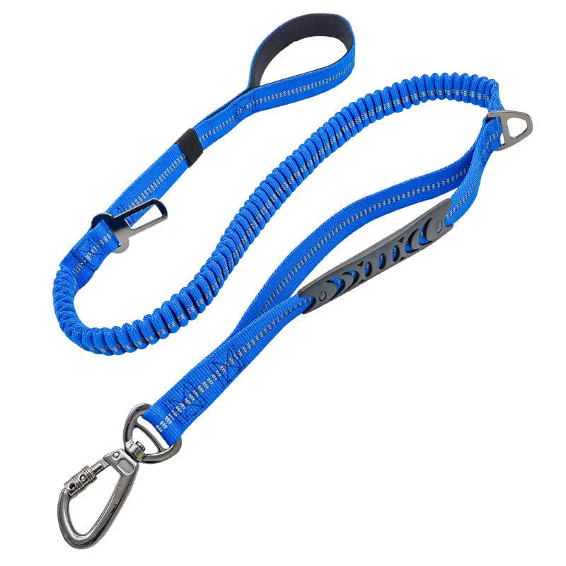 Retractable polyester dog rope leash in army green, 2.5x135cm, with handgrip for small pets
