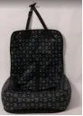 Breathable portable pet car seat 45x45x18cm in grey cationic net material for cat or dog travel