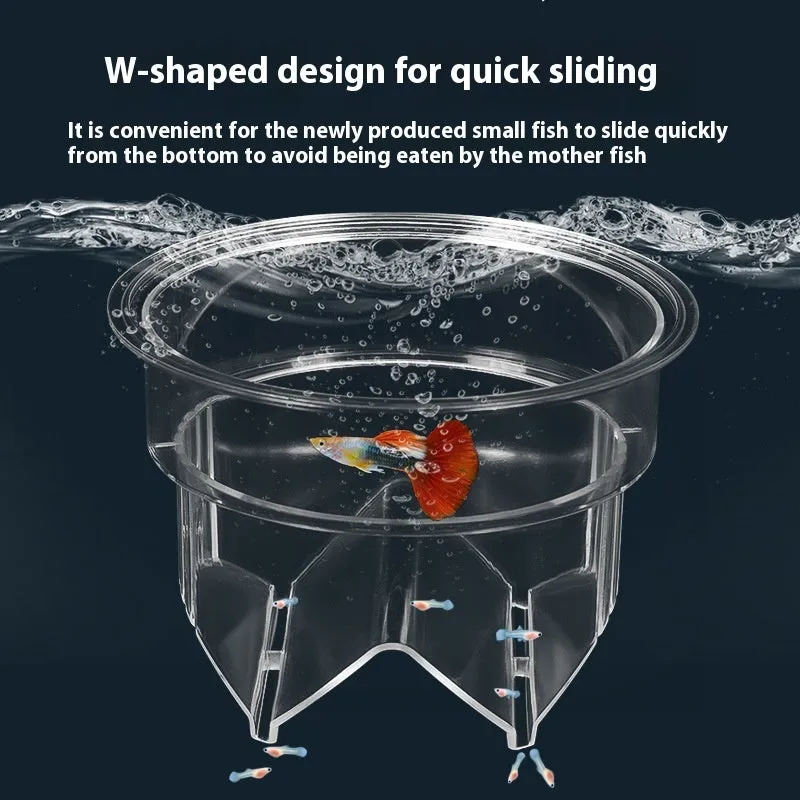 Fish tank incubator breeding box acrylic isolation box floating incubation barrel in large blue