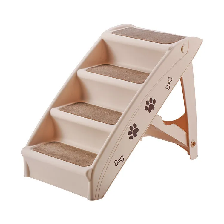 Foldable pet stairs for small dogs and cats with non-slip mat