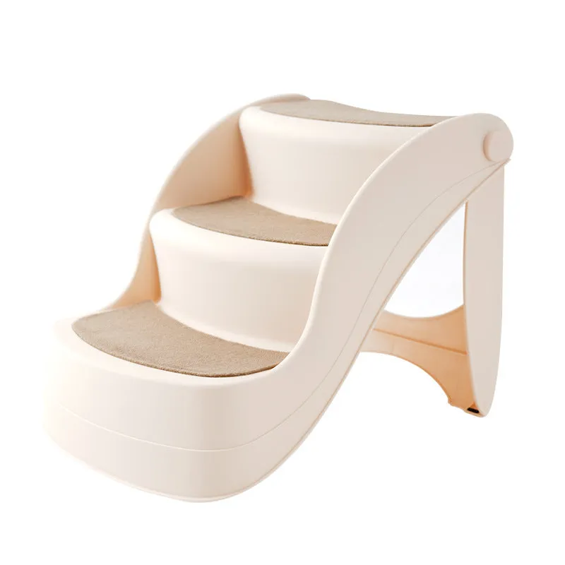 Foldable pet stairs for small dogs and cats with non-slip mat