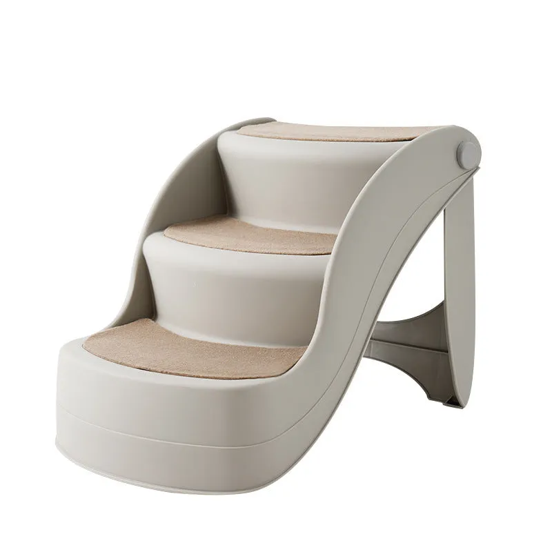 Foldable pet stairs for small dogs and cats with non-slip mat