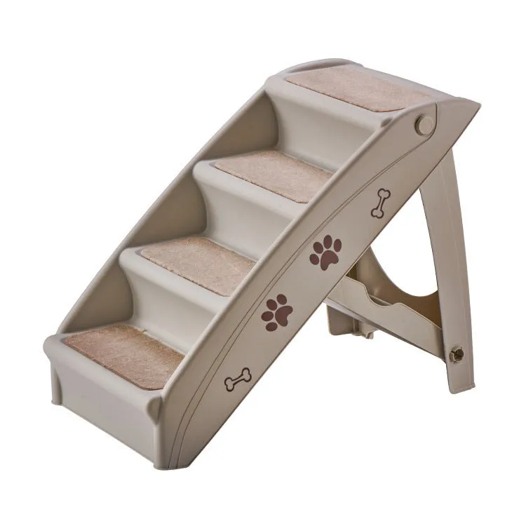 Foldable pet stairs for small dogs and cats with non-slip mat