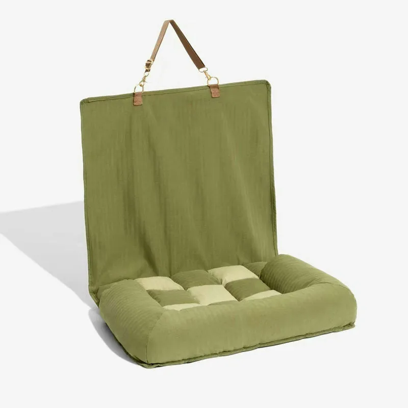 Car seat back pet bed stitching dog bed mat in single seat size cloth material khaki colour