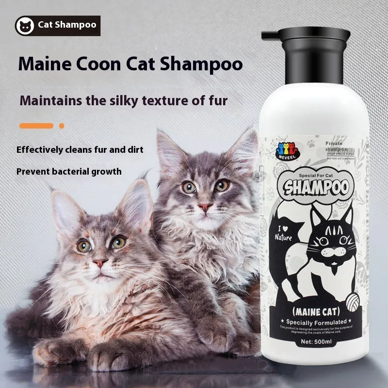 500ml anti-mite sterilisation cat shower gel for black chin and oily tail, suitable for Ragdoll and British Shorthair