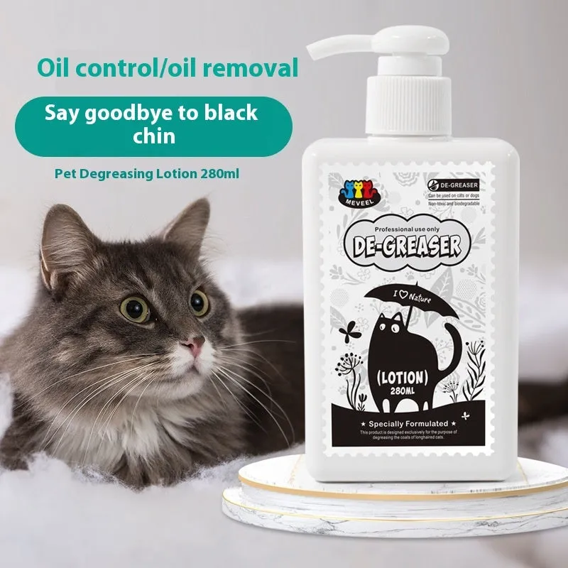 500ml anti-mite sterilisation cat shower gel for black chin and oily tail, suitable for Ragdoll and British Shorthair