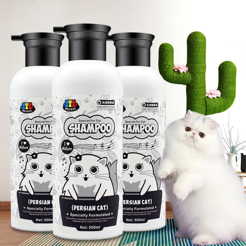 500ml anti-mite sterilisation cat shower gel for black chin and oily tail, suitable for Ragdoll and British Shorthair