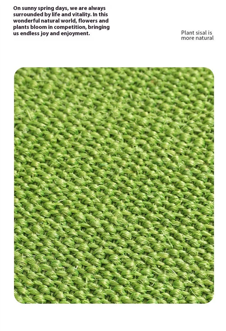 Flower sisal cat scratching pad in pastoral style with 80cm diameter on a floor