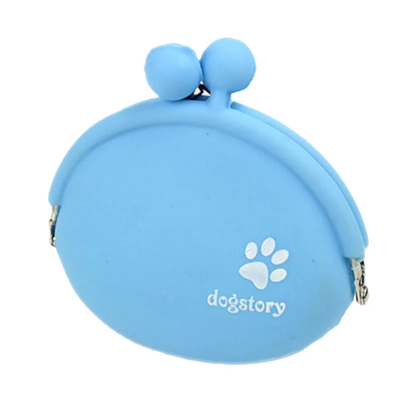 Silicone dog training treat pouch with waist attachment in assorted colours