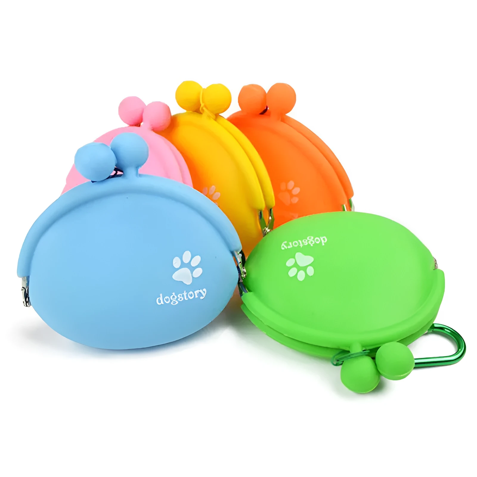 Silicone dog training treat pouch with waist attachment in assorted colours
