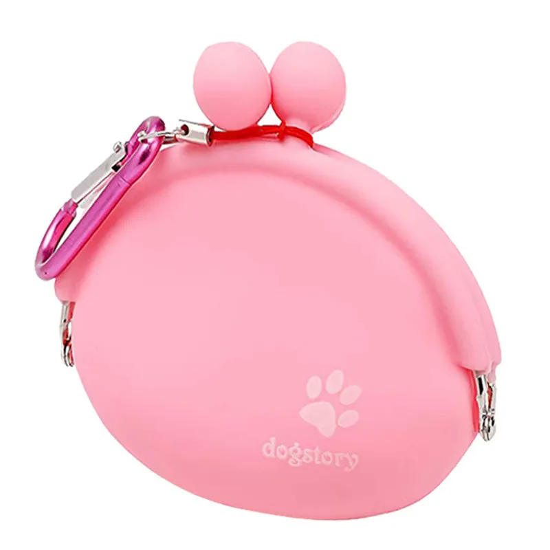 Silicone dog training treat pouch with waist attachment in assorted colours