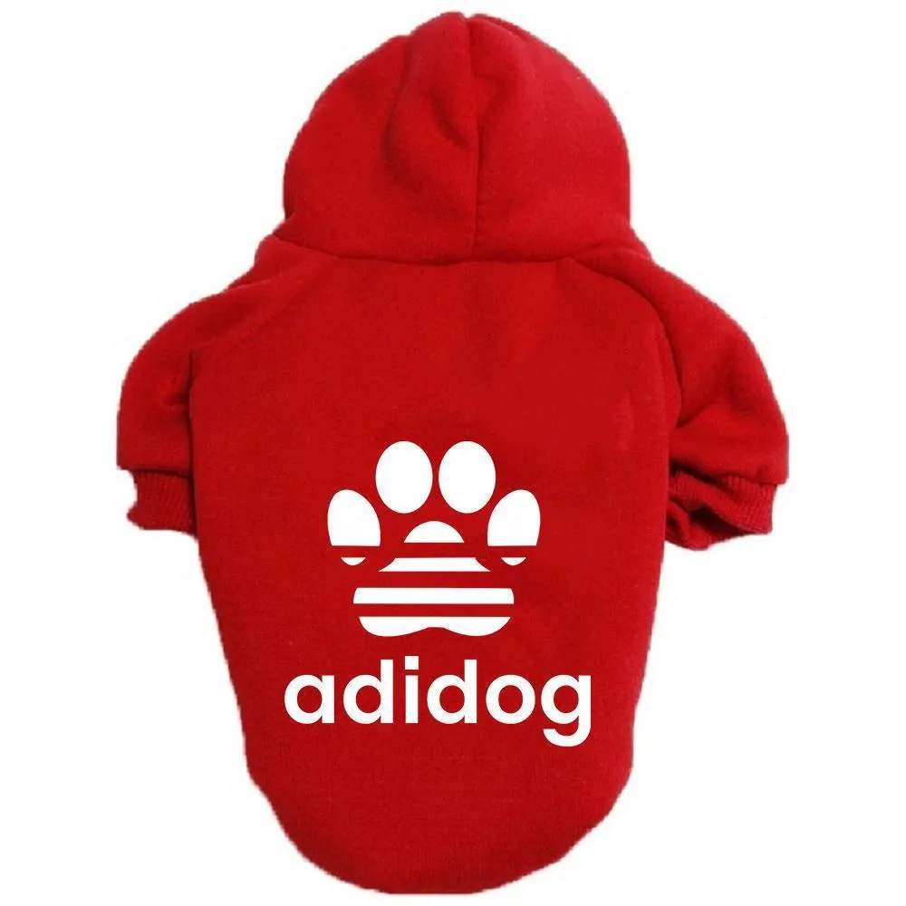 Dog claw guard polyester hoodie in blue, available in sizes S to 9XL for small and large breeds