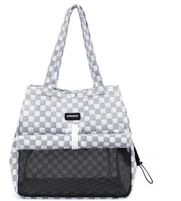 Portable cat bag in bubble composite cloth with shoulder strap, available in four colours
