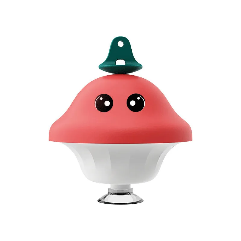Red cat wand suction cup toy with retractable teaser on smooth surface, ABS construction, 41g weight
