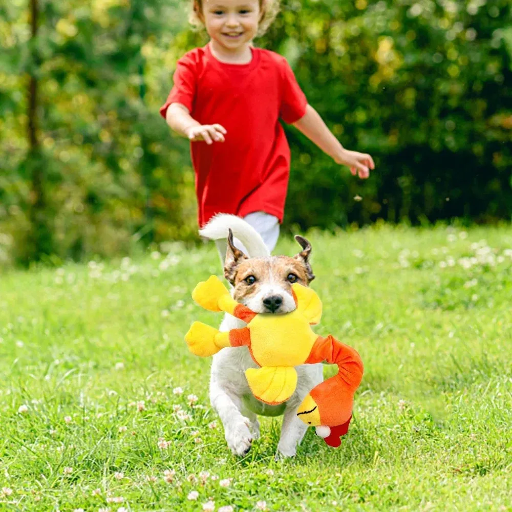 Durable rubber dog toy shaped for chewing, shown in black, green, and orange colours.