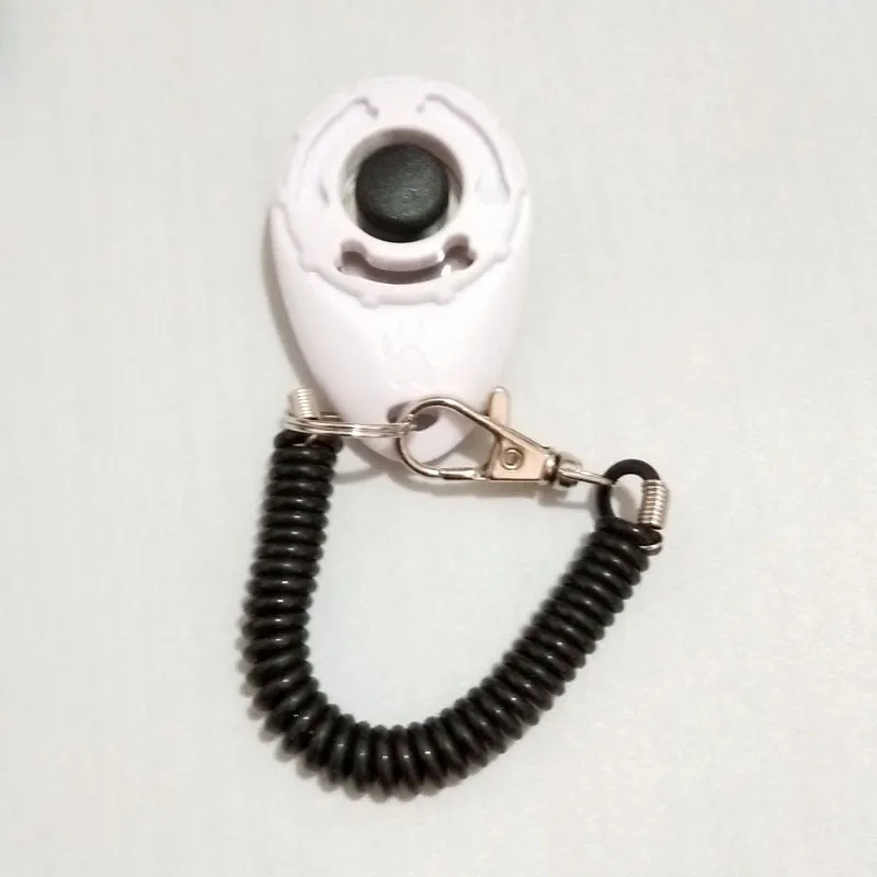 Dog training clicker in multiple colours with wrist strap for positive reinforcement training