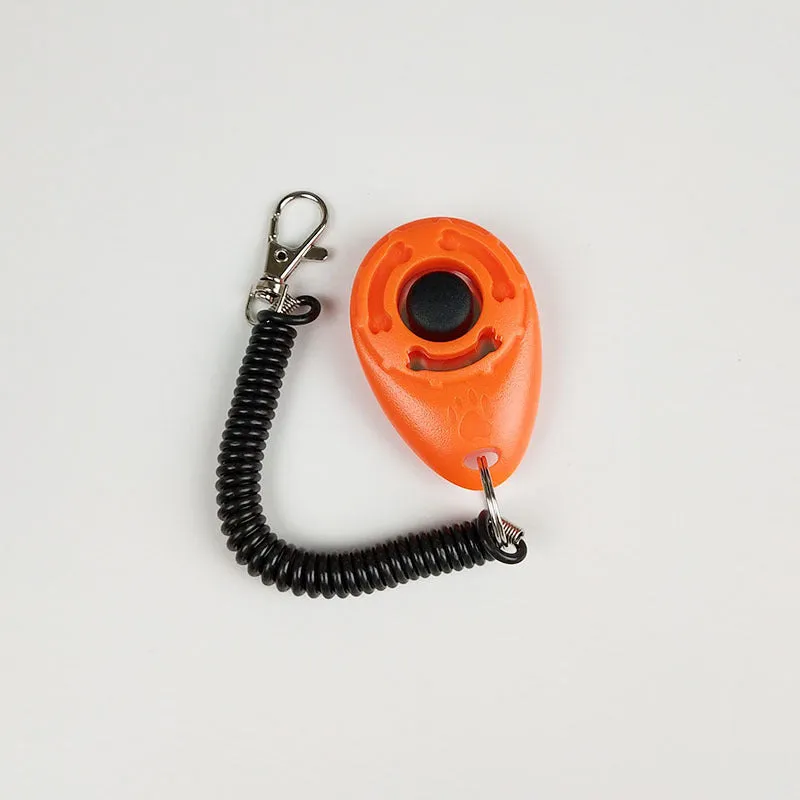 Dog training clicker in multiple colours with wrist strap for positive reinforcement training