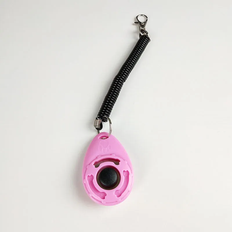 Dog training clicker in multiple colours with wrist strap for positive reinforcement training