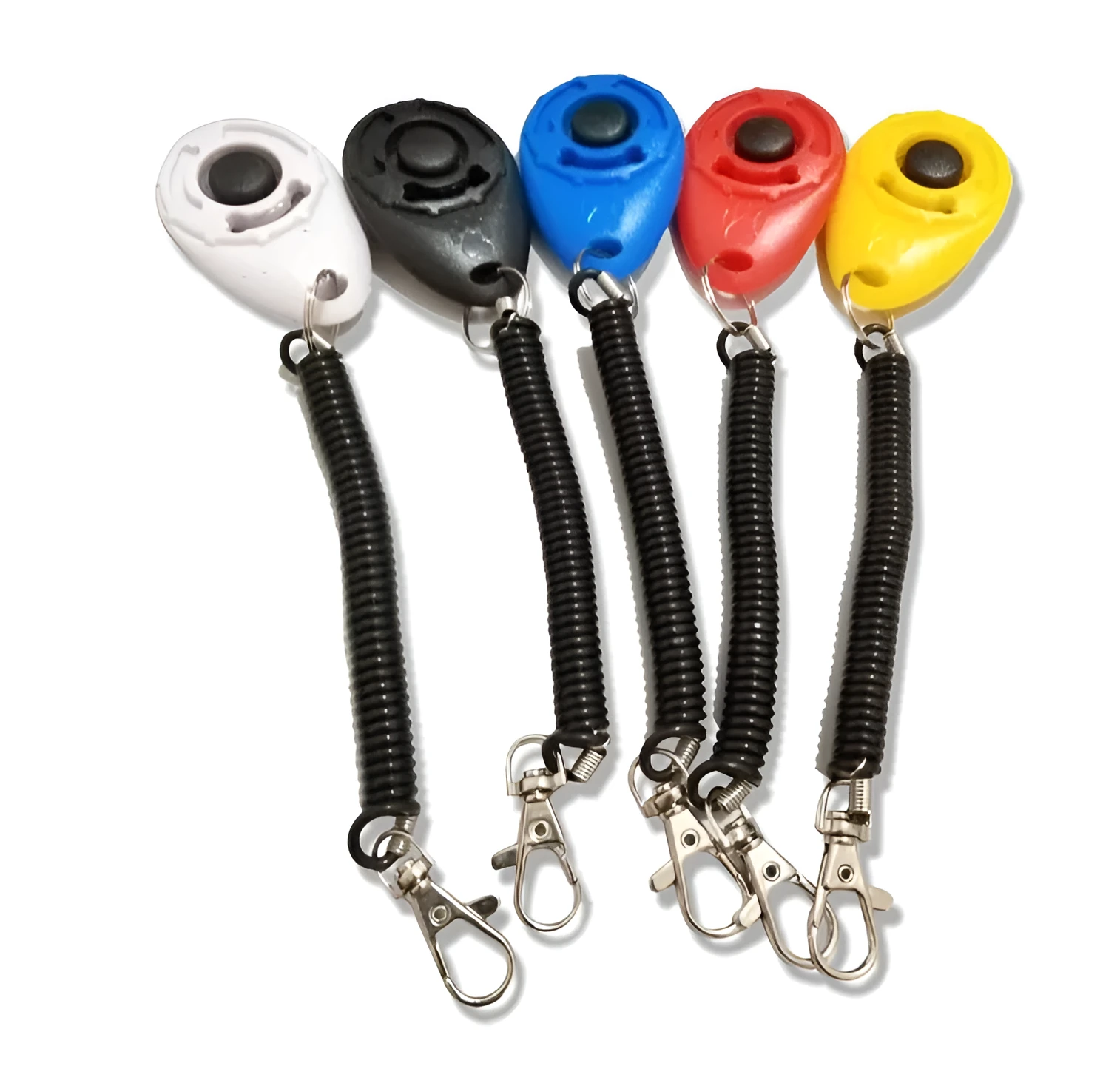 Dog training clicker in multiple colours with wrist strap for positive reinforcement training