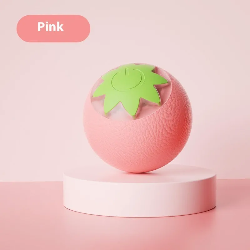 Self-Hi Relieving Stuff electric cat toy strawberry rolling ball for cats and small dogs in green