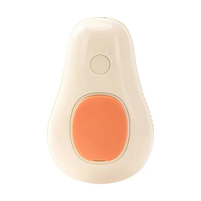 ABS plastic pet grooming comb with handle and integrated spray nozzle in a selected colour.