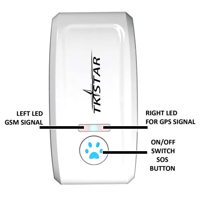 Cat GPS tracker locator device in black with real time tracking and geofence alert feature