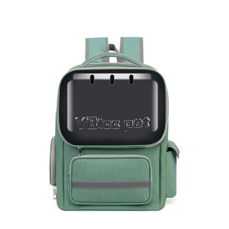 Outdoor portable dog bag PVC Oxford breathable pet carrier for small dogs under 7.50kg solid colour