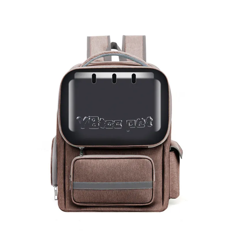 Outdoor portable dog bag PVC Oxford breathable pet carrier for small dogs under 7.50kg solid colour
