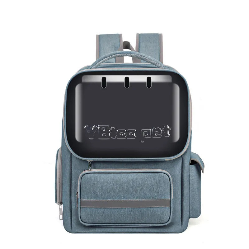 Outdoor portable dog bag PVC Oxford breathable pet carrier for small dogs under 7.50kg solid colour