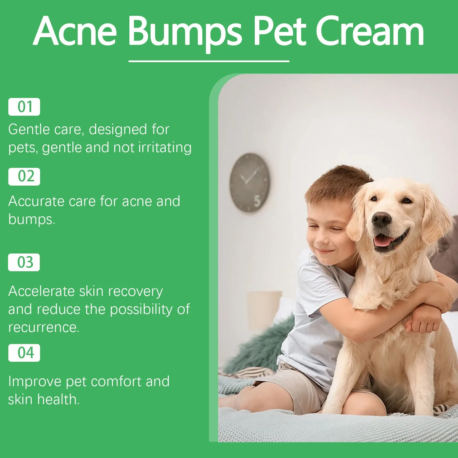 Pet neck cream 25g with aloe and tea tree oil for dog and cat skin care