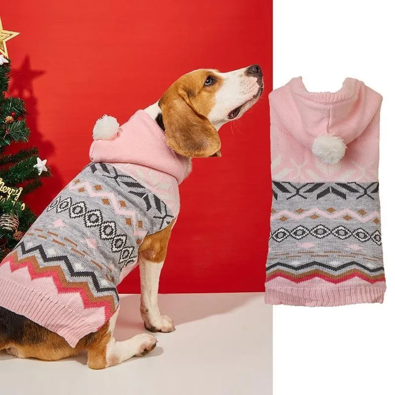 Pet sweater with diamond pattern in acrylic material available in blue, green, and pink colours