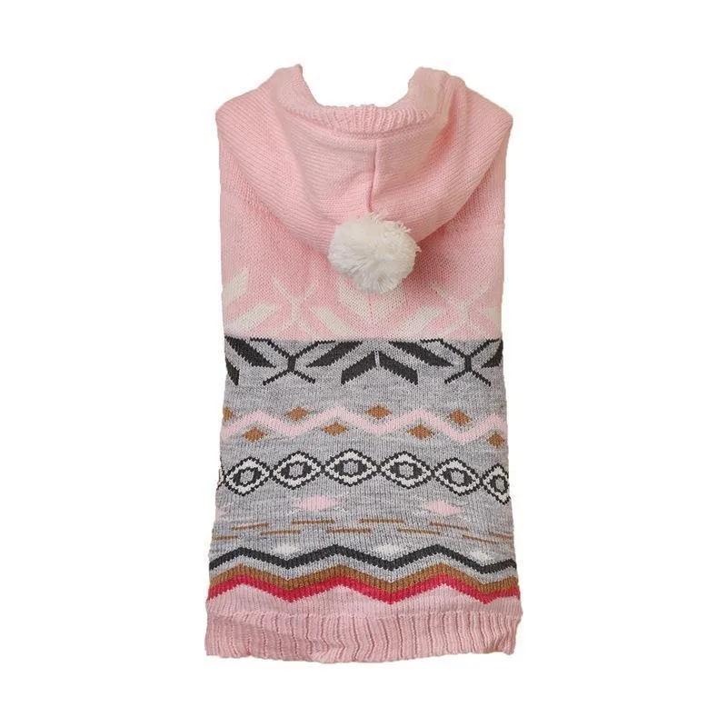 Pet sweater with diamond pattern in acrylic material available in blue, green, and pink colours