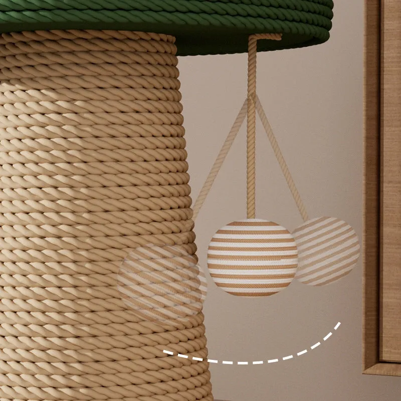 Sisal jute mushroom cat scratching board with ball option, wear-resistant and no dandruff